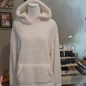 Aeropostale Cream Fuzzy Hoodie